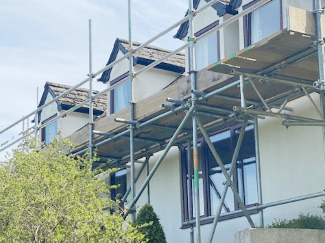scaffolding for roofworks 