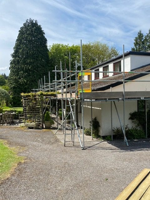 residential scaffolding in Exeter project