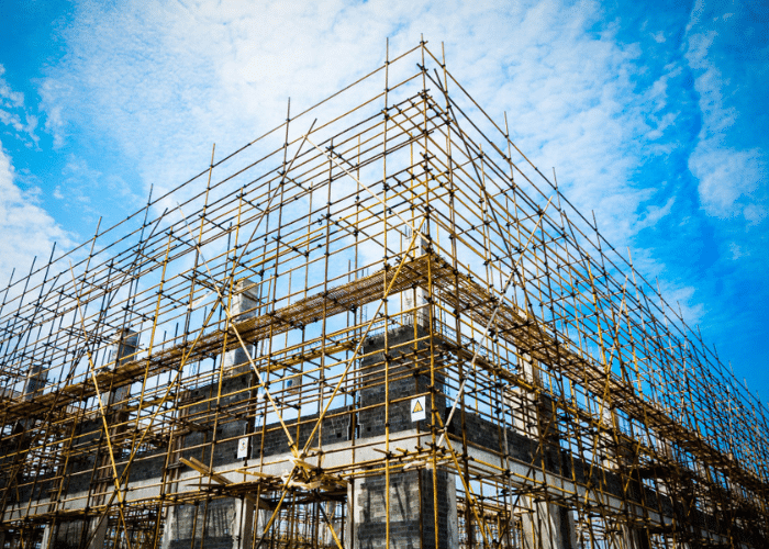 scaffolding construction site